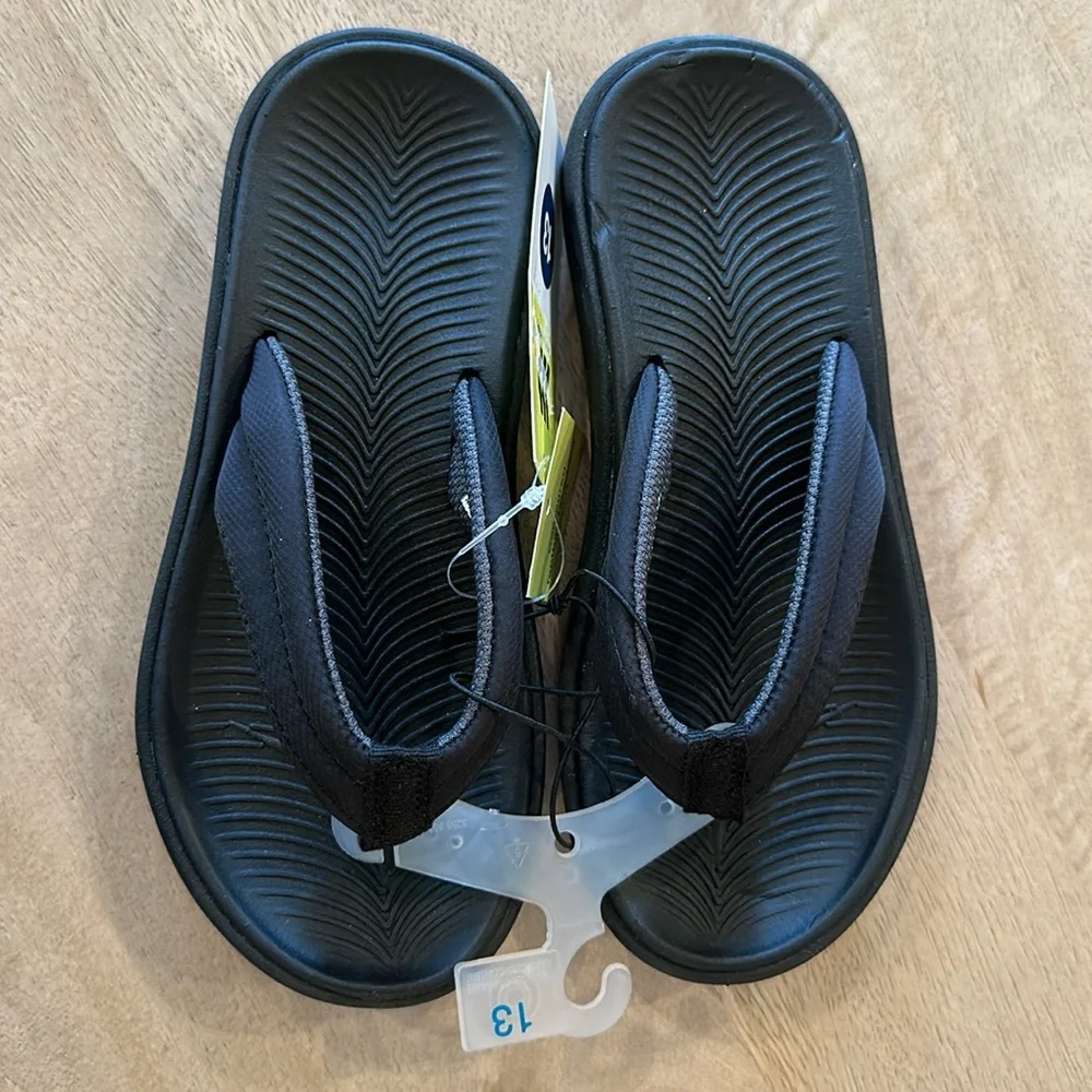🌟5/$10 All In Motion Black Flip Flops